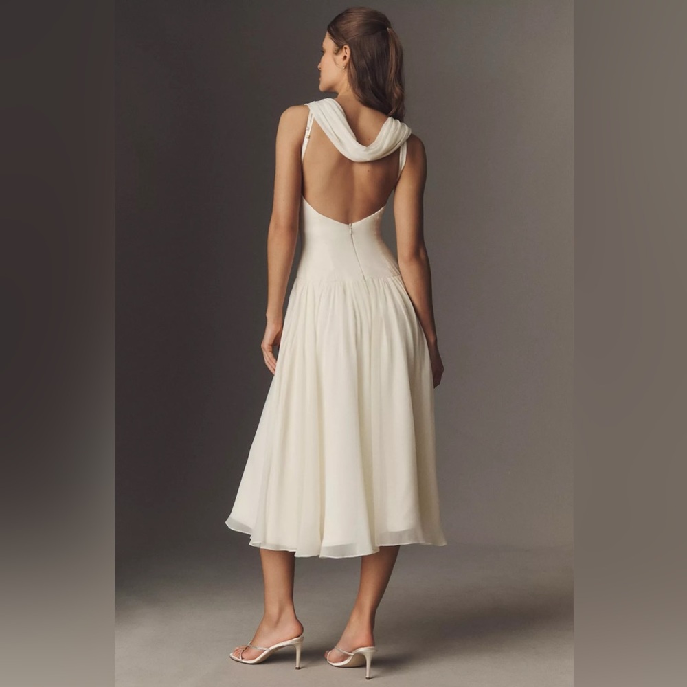 Double Cowl Lady Length Dress